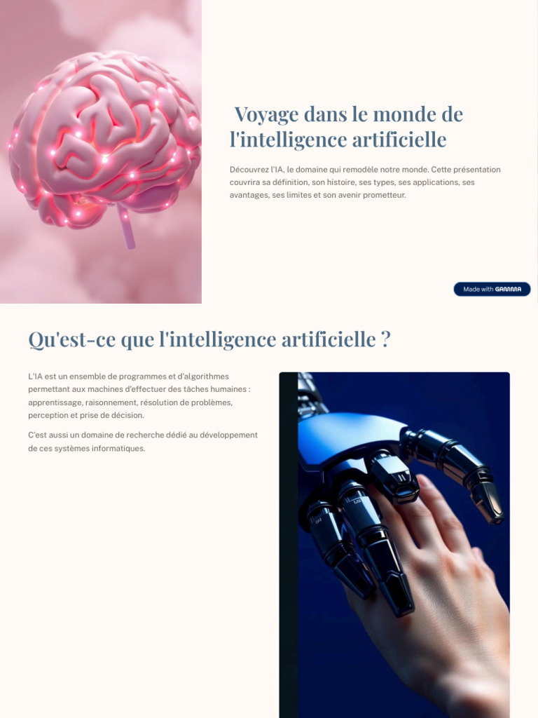 Voyage Dans Le Monde de Lintelligence Artificielle | PDF | Intelligence ...