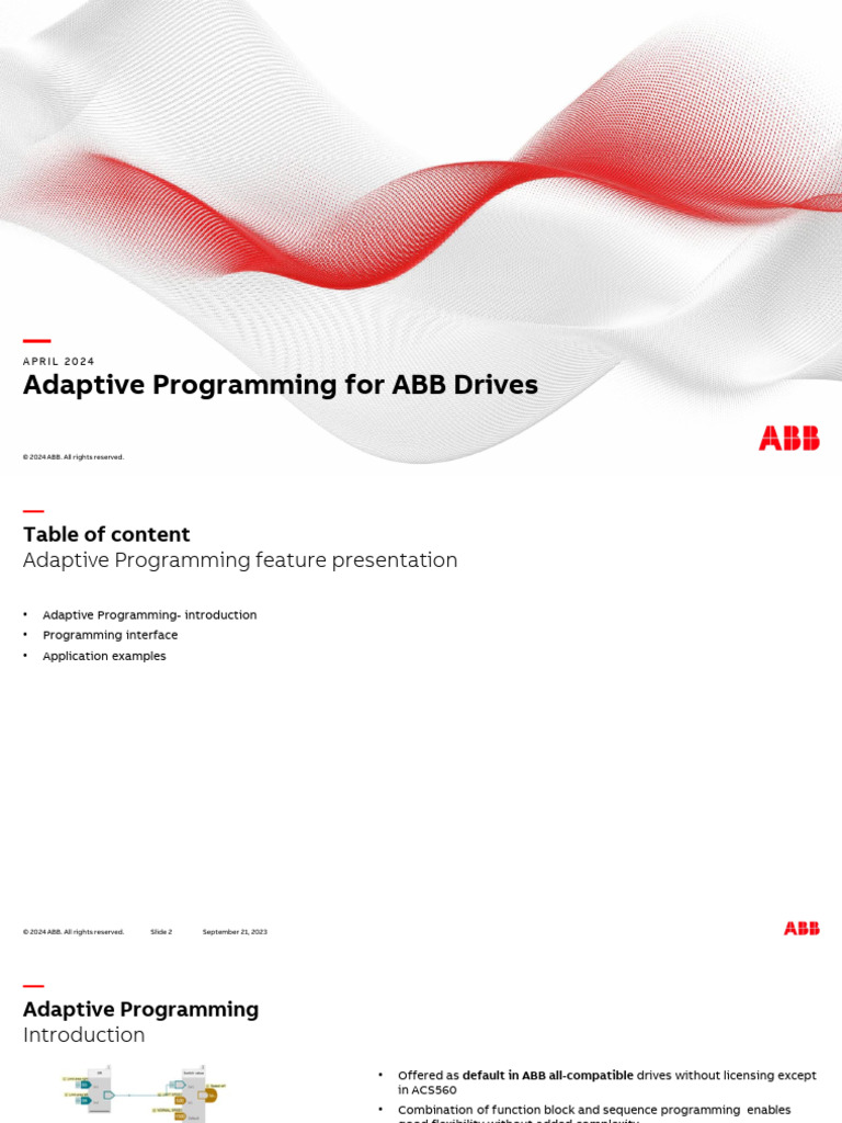 Adaptive Programming For ABB Drives | PDF | Machines | Computing