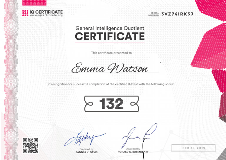Sample IQ Certificate | PDF