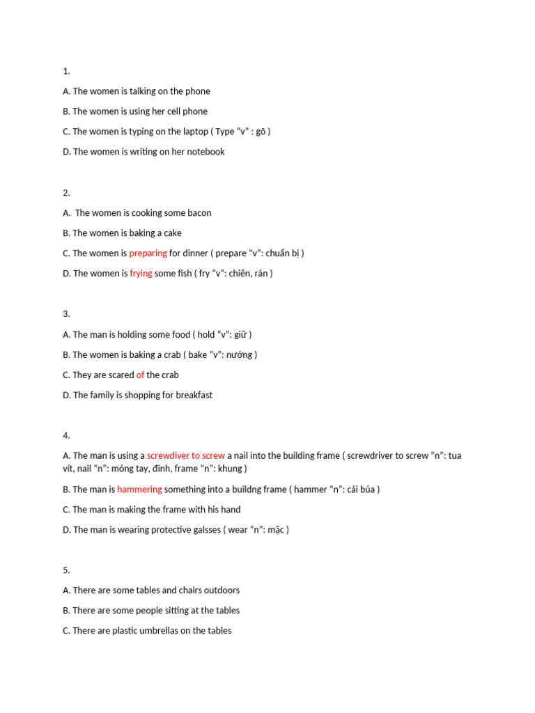 Part 1 Test 1 | PDF