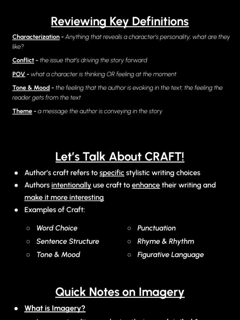 Unit 1 Review - Term Notes | PDF | Narration | Plot (Narrative)