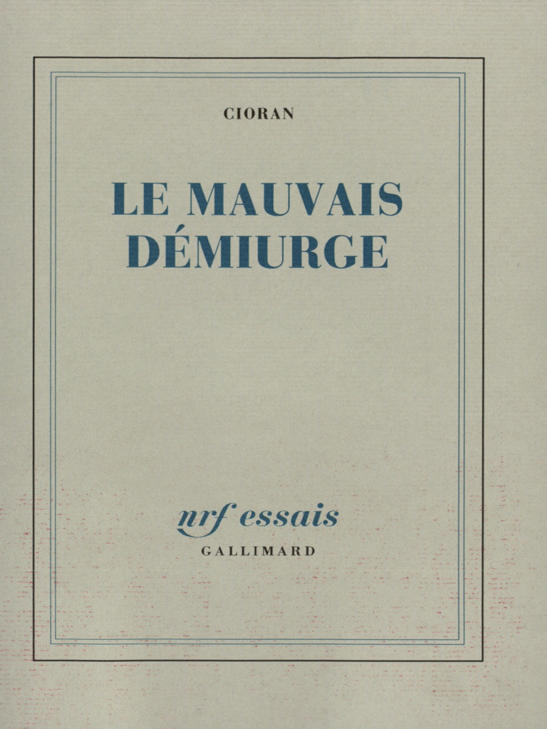 Le Mauvais Demiurge | PDF | Dieu | Mal