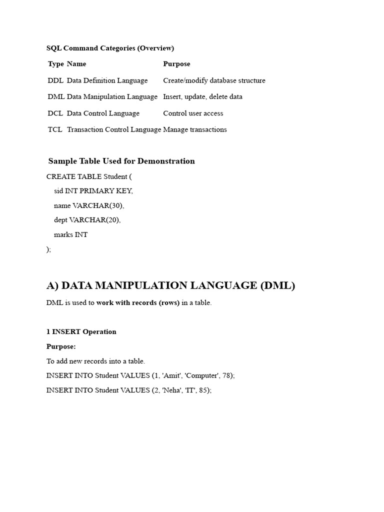 DCL and TCL Explained Practical - 3 | PDF | Database Transaction ...
