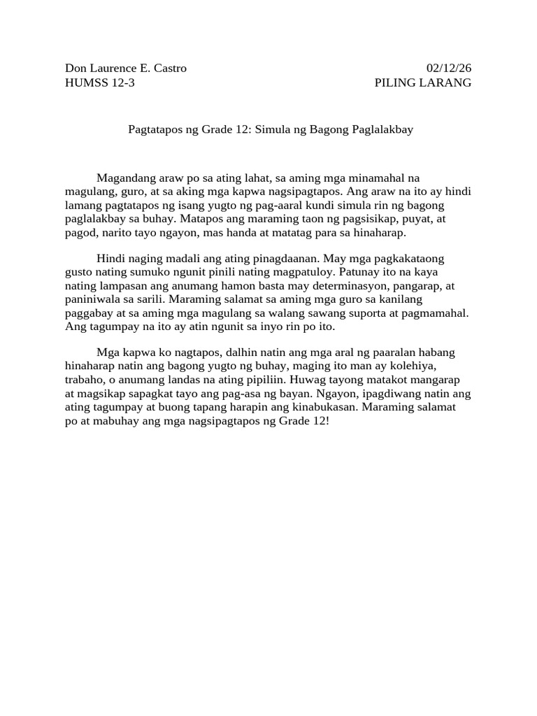 Talumpati | PDF