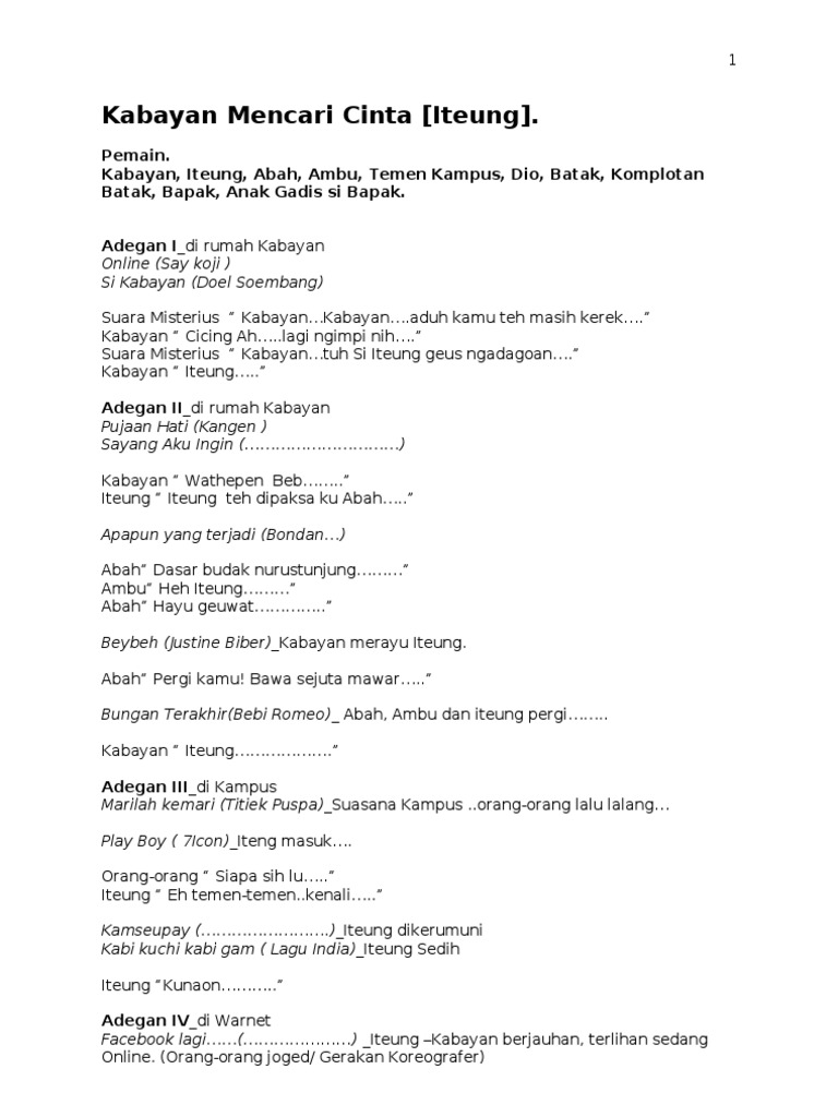 Cerita Si Kabayan Bahasa Sunda