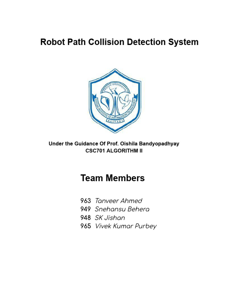 Robot Path Collision Detection System | PDF | Algorithms | Applied ...