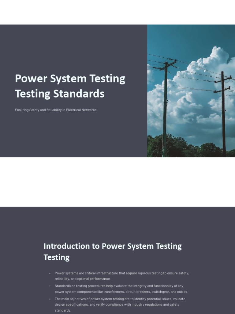 Power System Testing Standards | PDF | Capacitor | Reliability Engineering