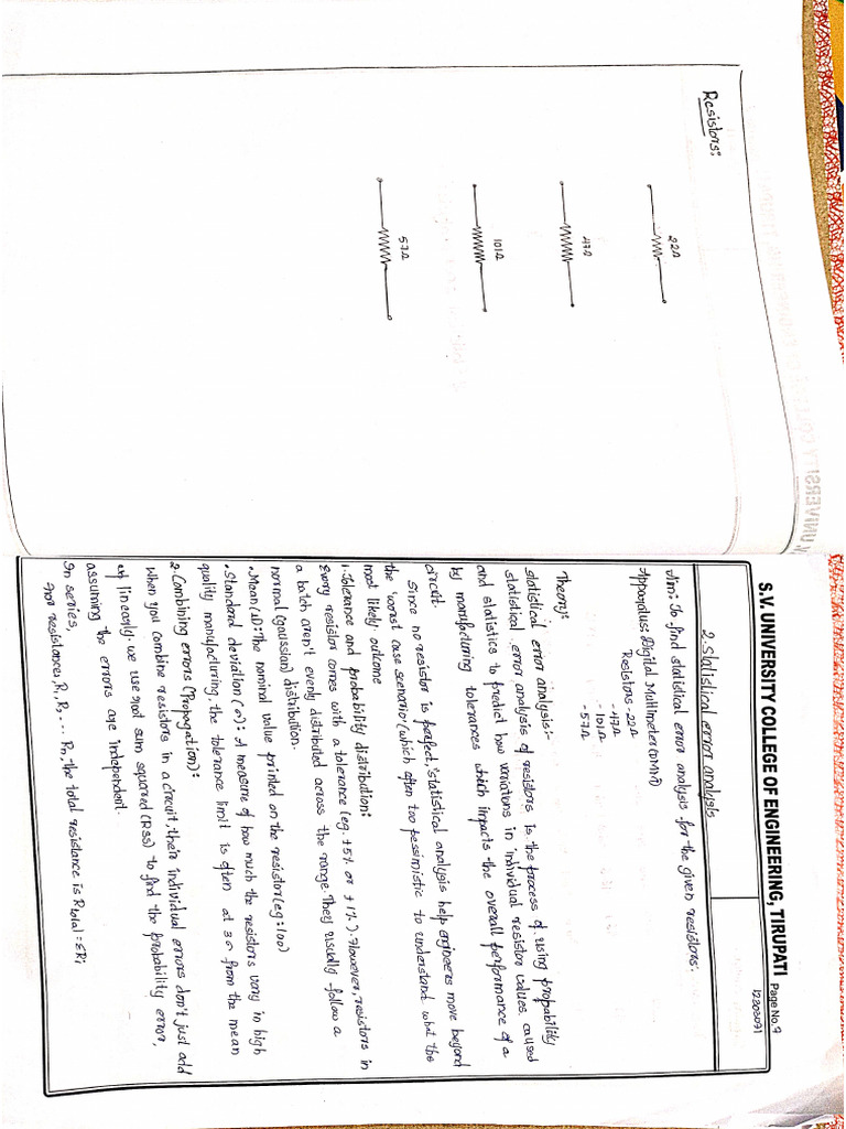 Statistical Error Analysis | PDF