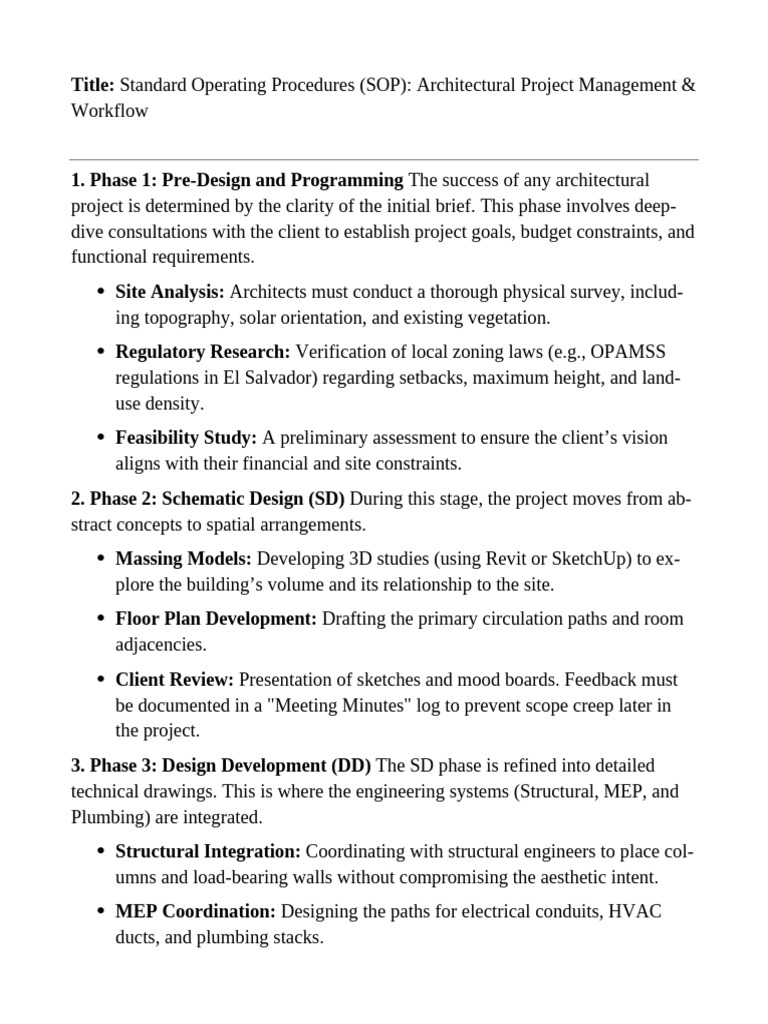 Standard Operating Procedures | PDF