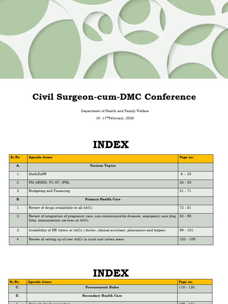 CS - DMC COnference PPT 16-17 Feb, 2026 | PDF | Expense | Public Health