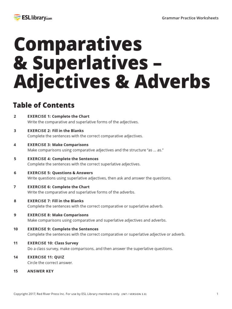 Comparatives Superlatives | PDF | Adjective | Adverb
