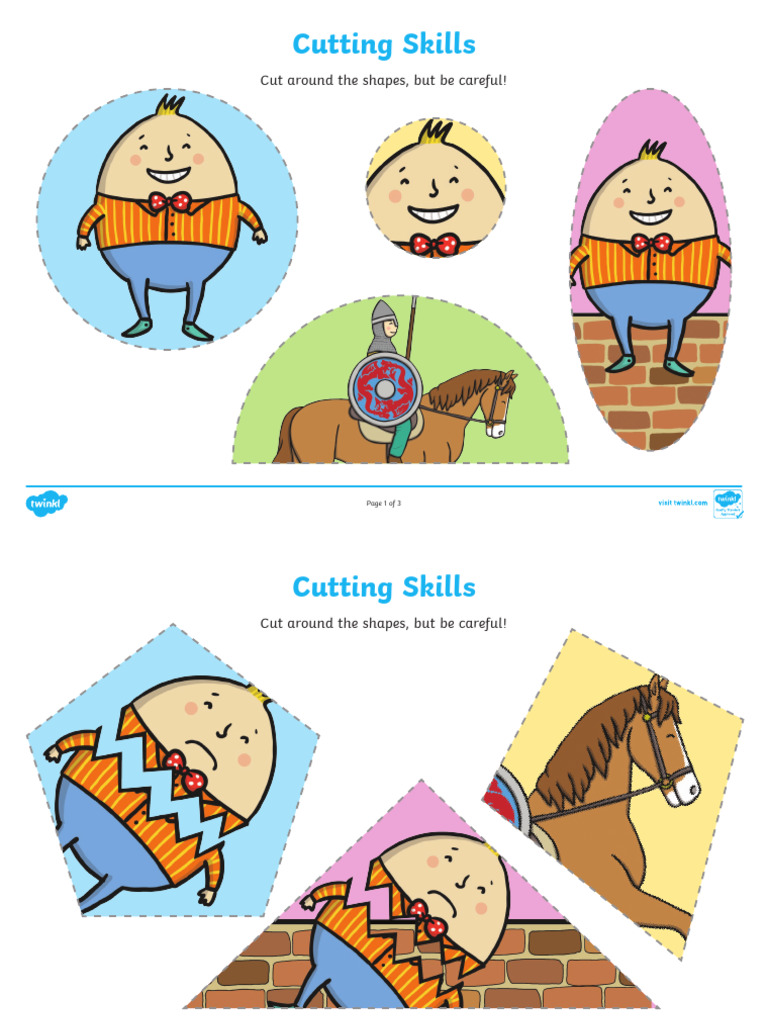 T T 29109 Humpty Dumpty Cutting Skills Activity Sheet | PDF