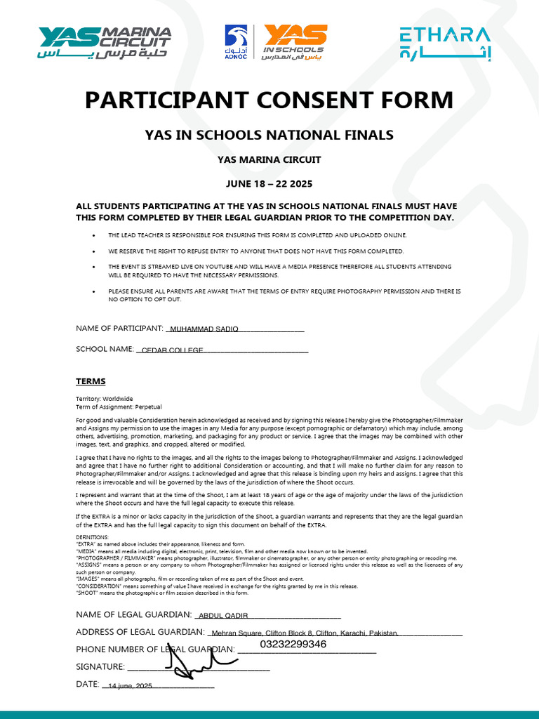 Participant Consent Form 2025 | PDF | Justice | Crime & Violence