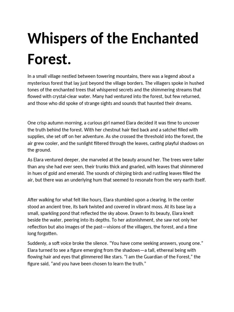 Whispers of The Enchanted Forest | PDF