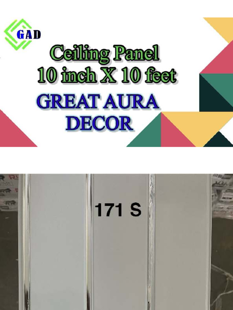 GAD Ceiling&Slim Panels 10inch X 10feet | PDF