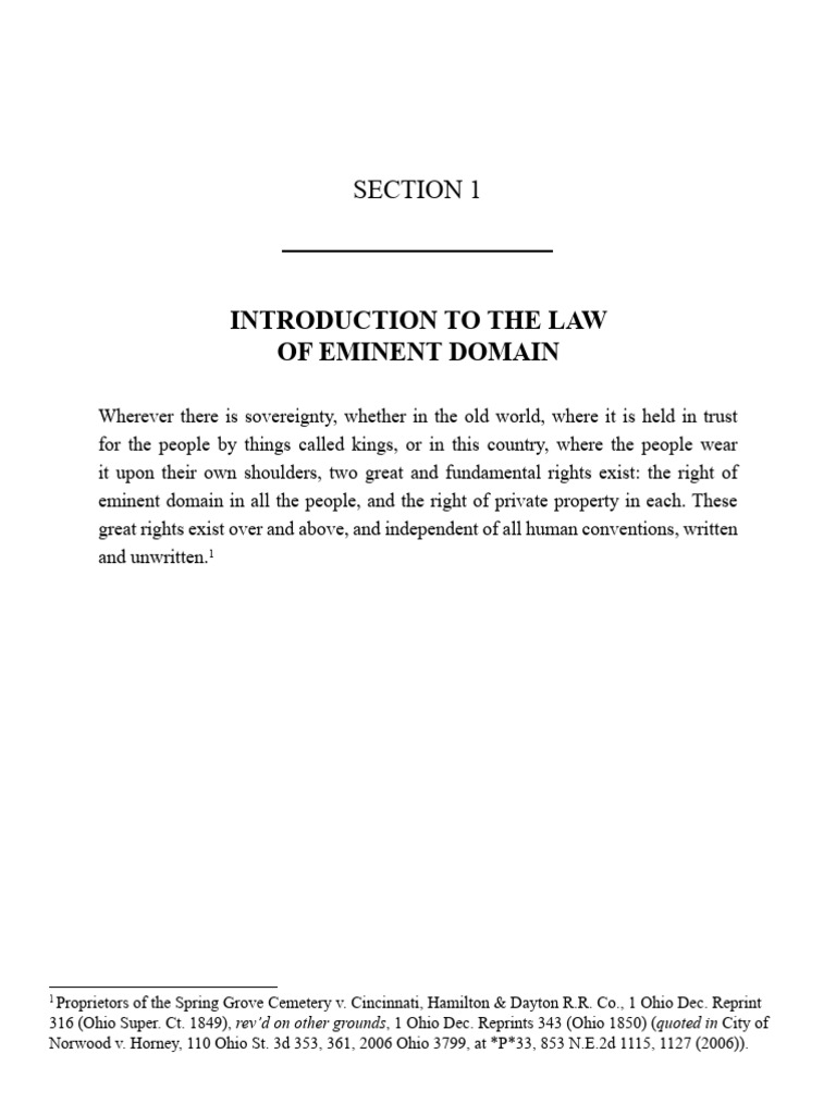 The Law of Legal Domain. | PDF | Eminent Domain | Just Compensation