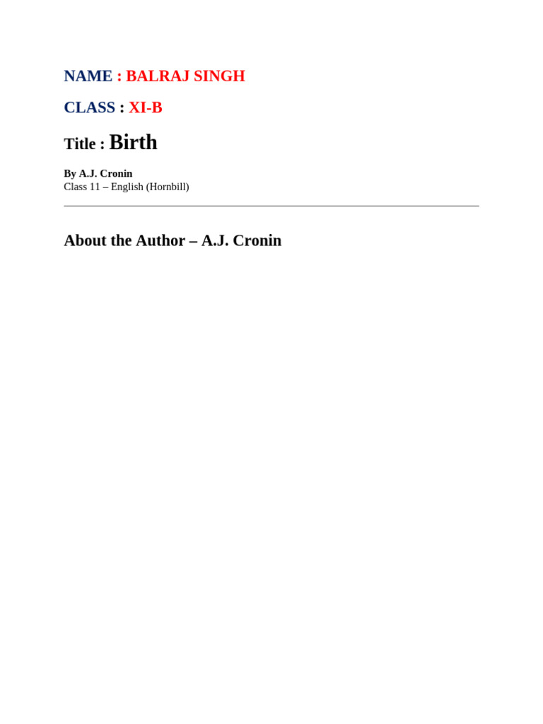 Birth | PDF