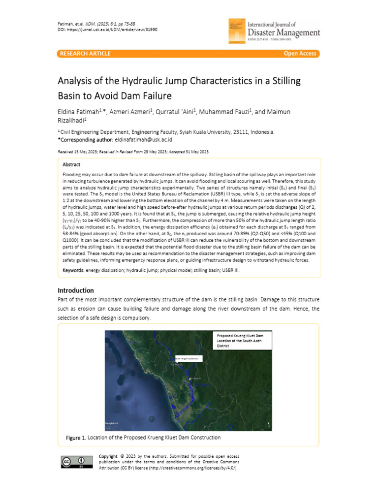 Analysis of The Hydraulic Jump Character | PDF | Spillway | Civil ...