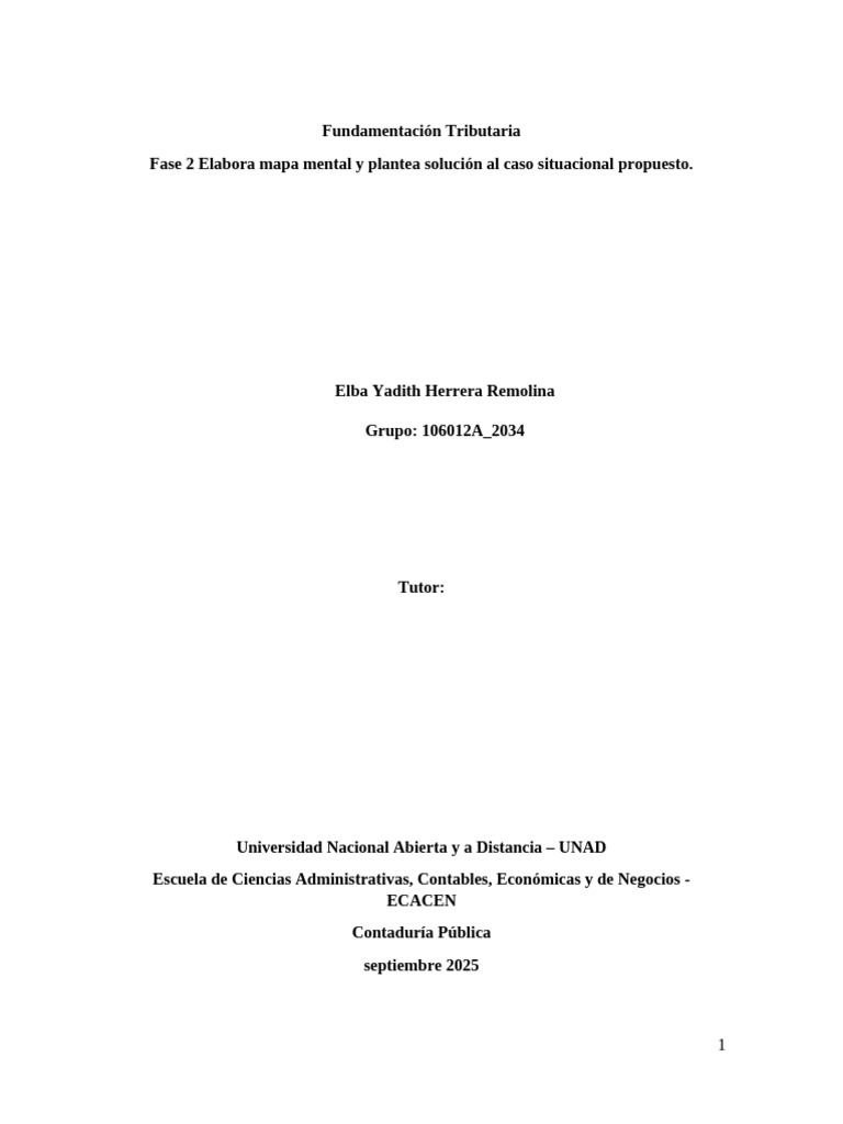 Fase 2 Elabora Mapa Mental y Plantea | PDF | Impuesto al valor agregado ...