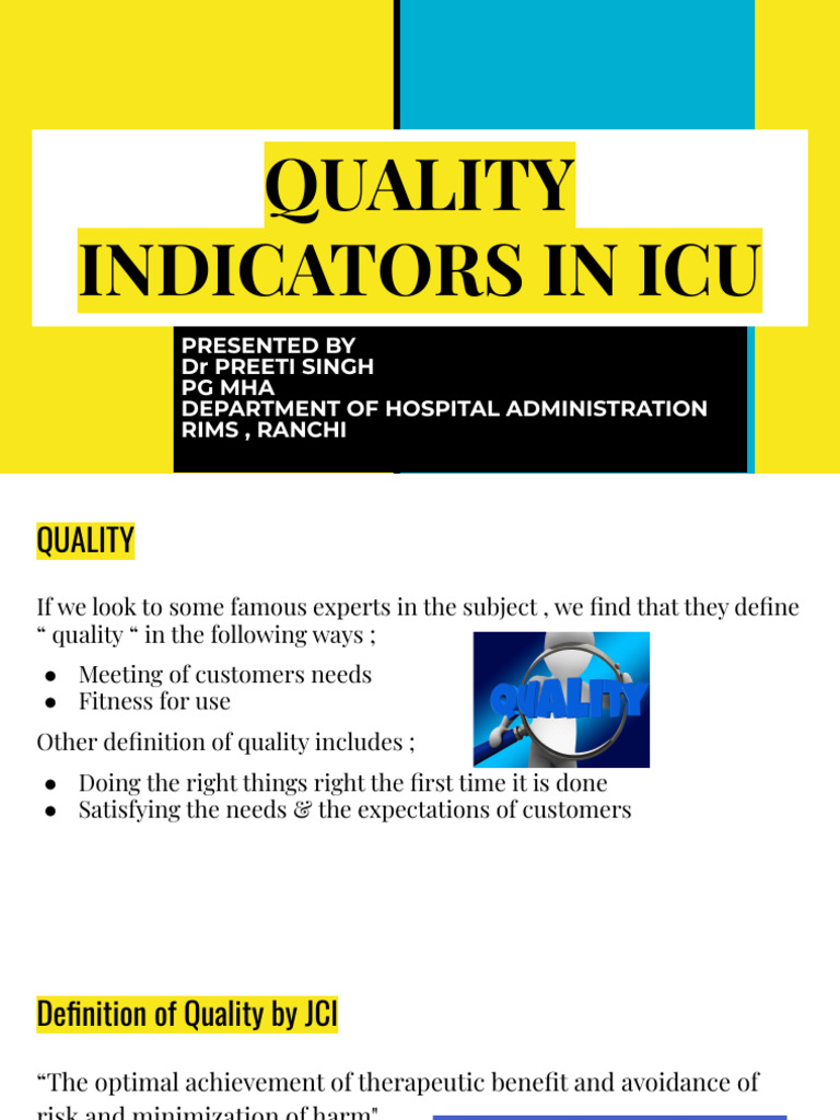 Quality Indicators in Icu | PDF | Sepsis | Intensive Care Unit