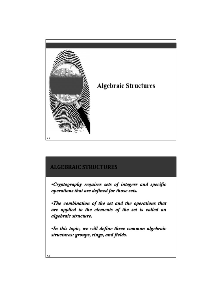 Algebraic Structures | PDF | Group (Mathematics) | Field (Mathematics)