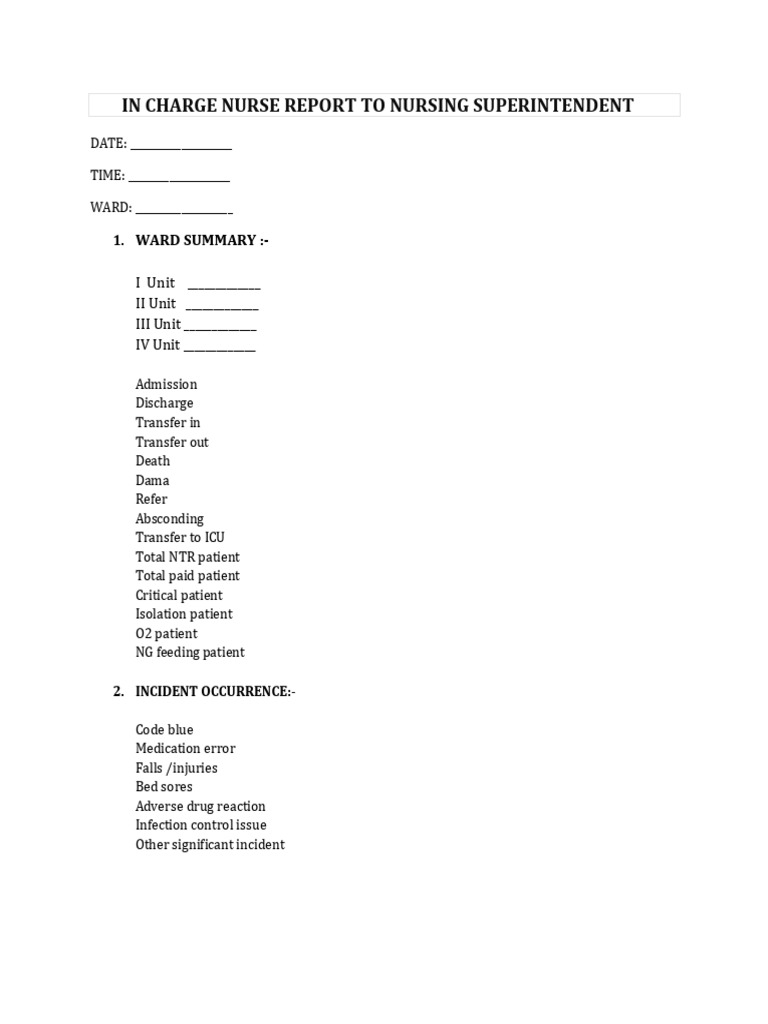 Incharege Report | PDF