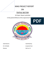 Training Project Report ON: Textile Sector