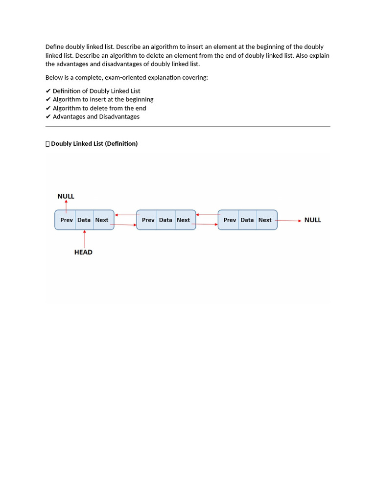 Define Doubly Linked List | PDF