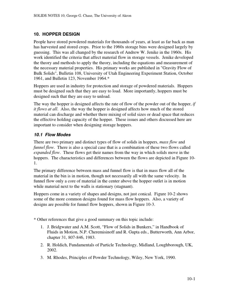 Hopper Design Principles and Challenges | PDF | Adhesion | Stress ...
