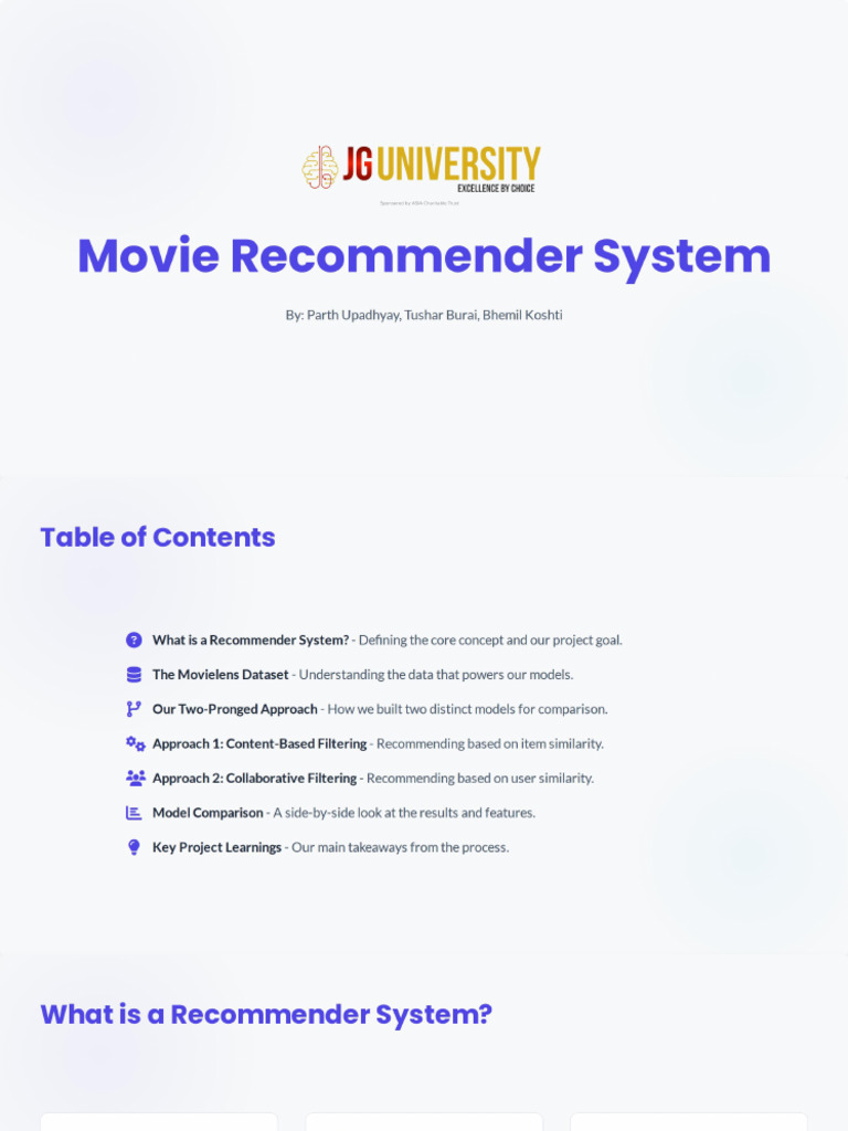 Movie Recommender System | PDF