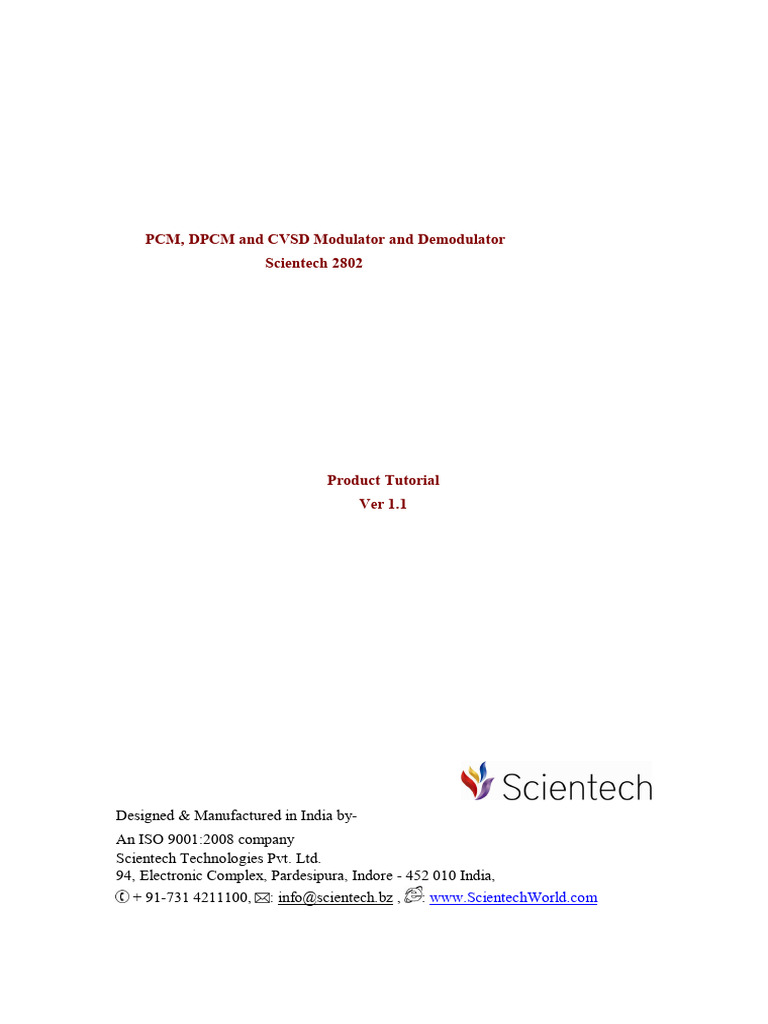 PCM, DPCM and CVSD Modulator and Demodulator | PDF | Sampling (Signal ...
