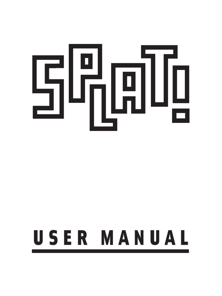 Splat Manual | PDF | Computer File | Window (Computing)