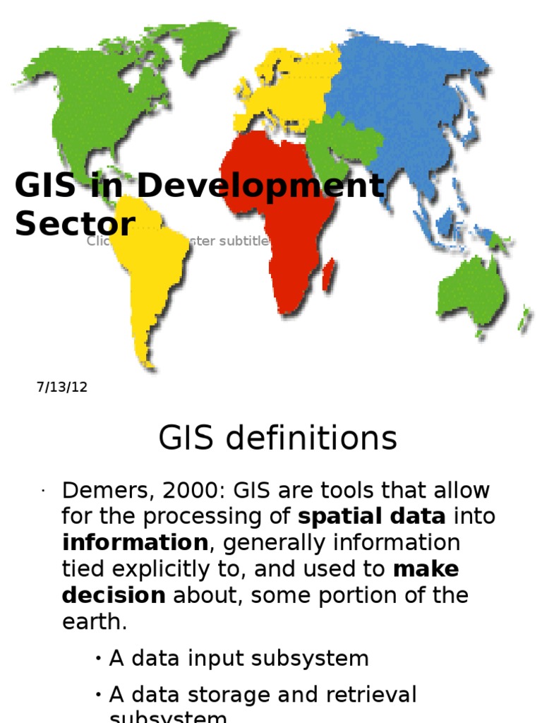 GIS in Development Sector | PDF | Geographic Information System ...