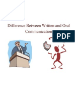 Difference Between Written and Oral Communication