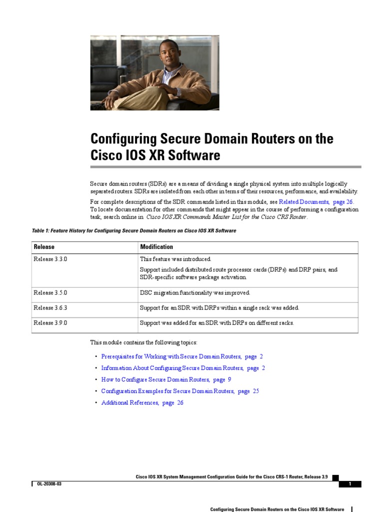 Configuring Secure Domain Routers On Cisco IOS XR Software | PDF ...