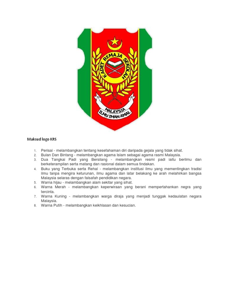 Maksud Logo KRS | PDF | Kesehatan Holistik | Sains & Matematika