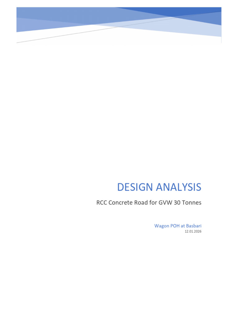 Design Analysis For RCC Road | PDF | Strength Of Materials | Stress ...