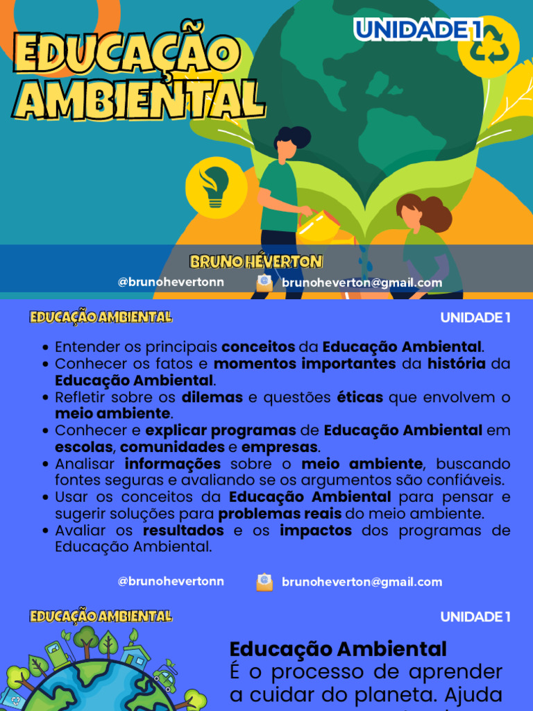 Educação Ambiental UND 1 | PDF | Ambiente natural | Sustentabilidade