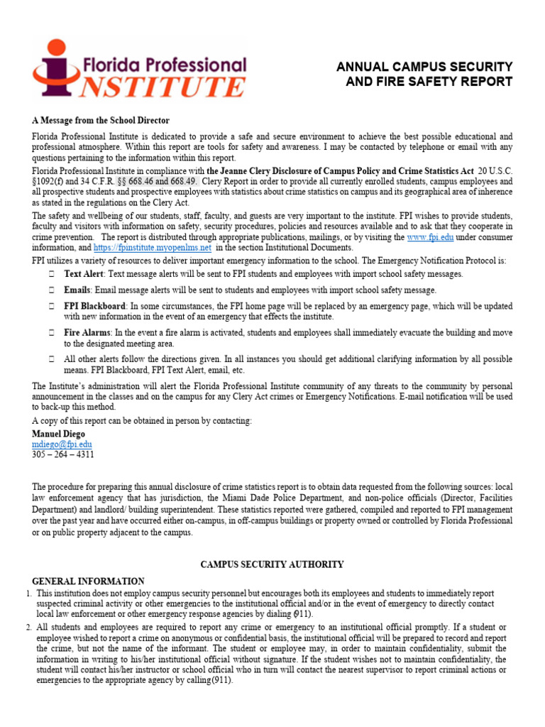 Annual Security Report 2025 | PDF | Domestic Violence | Burglary