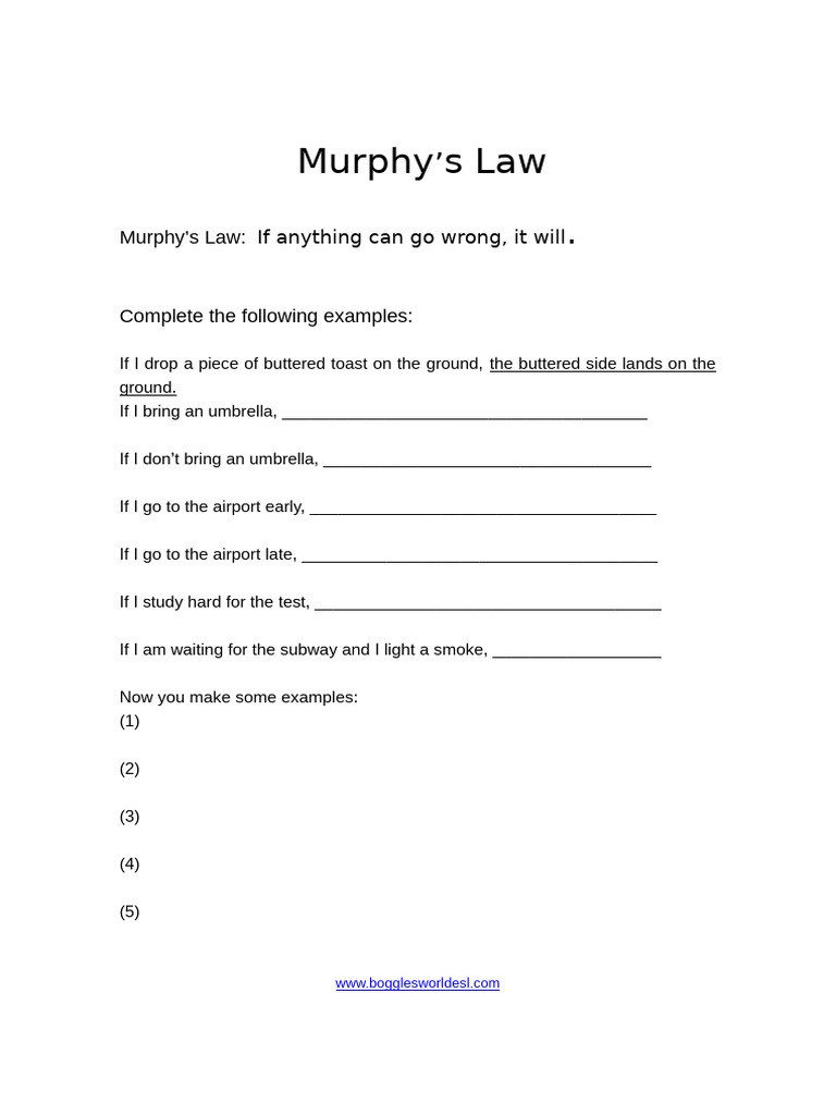 Murphys Law | PDF