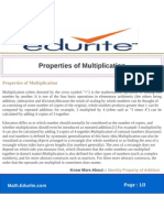 Properties of Multiplication