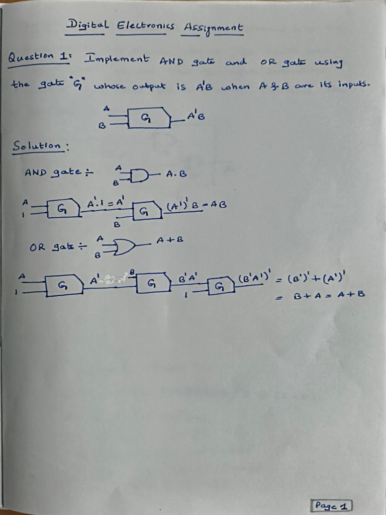 Digital Electronics Assignment | PDF | Electronic Circuits ...
