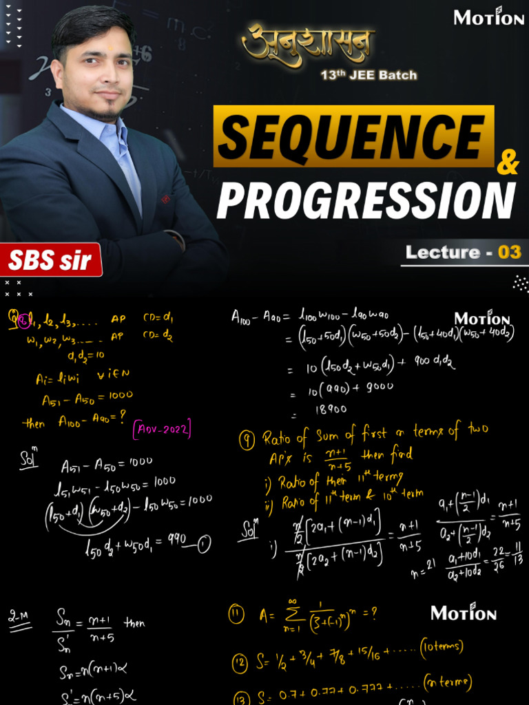 Progression Lec 03 SBS Sir | PDF