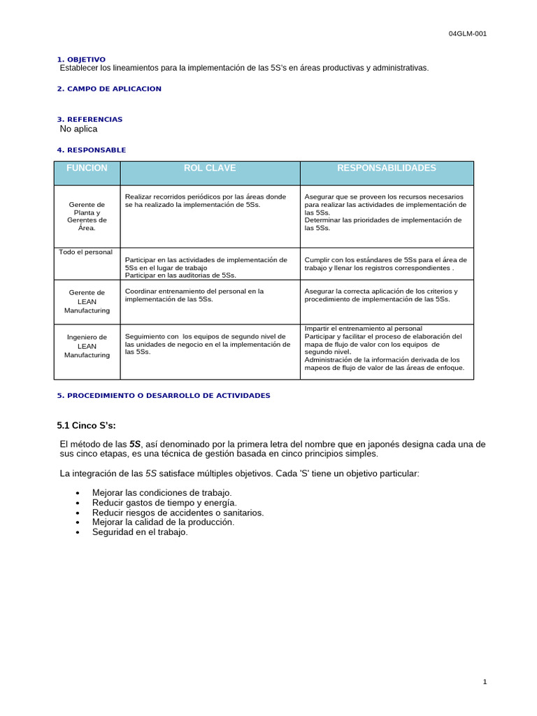 11 CINCO Ss | PDF | Limpieza | Residuos
