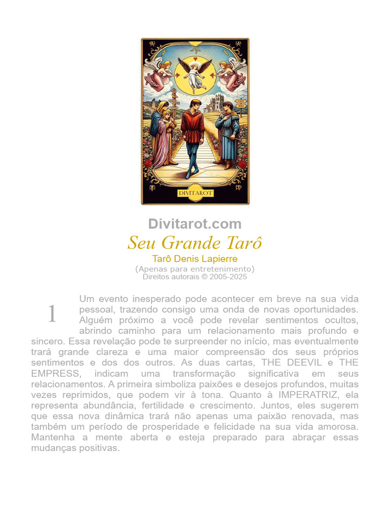 GRAN TAROT - Divitarot - Com - TAROT DENIS LAPIERRE - Tarot ...