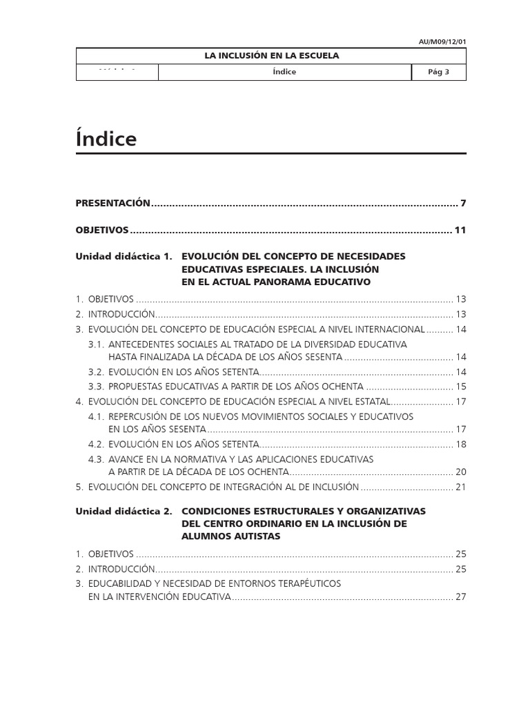 La Inclusion en La Escuela | PDF | Inclusión (Educación) | Plan de estudios