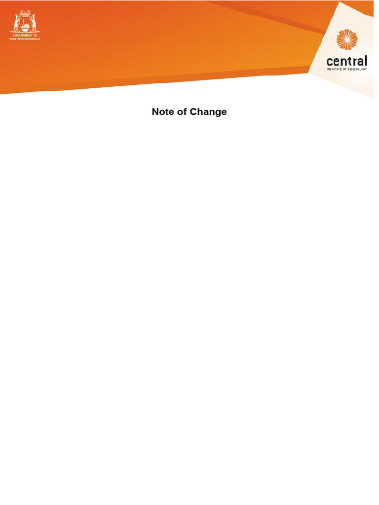 4 Note of Change | PDF