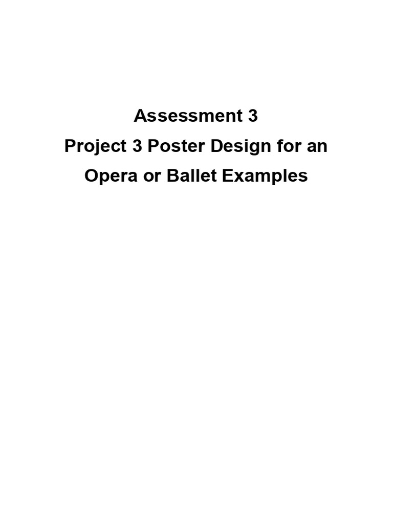 15 Cover Page Opera Ballet Examples | PDF