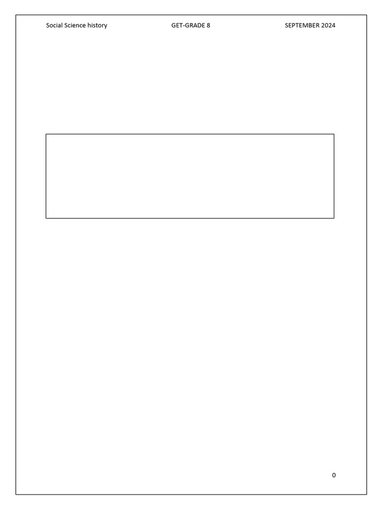 GRD 8 His T3 Cluster Paper 2024 PDF | PDF