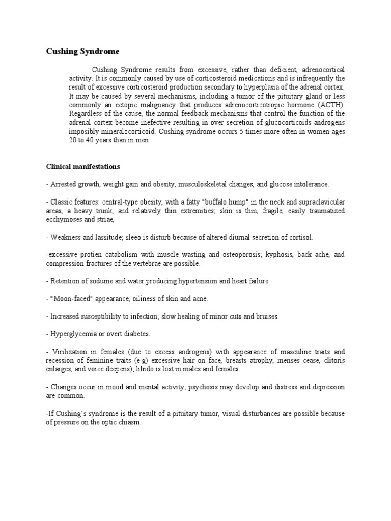 Managing Addisonian Crisis in Cushing's Syndrome | PDF | Adrenal Gland ...